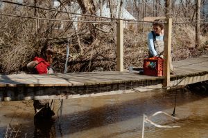 Lilly Center Students Sample at Peterson Ditch