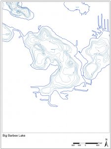 Big Barbee Lake Bathymetry Map