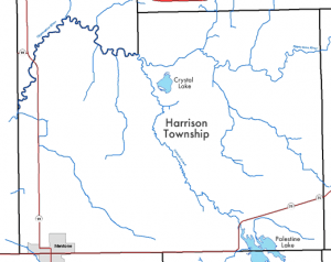 Map of Lakes in Harrison Township