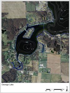 Map of Oswego Lake