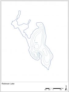 Robinson Lake Bathymetry Map