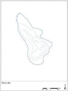 Rock Lake Bathymetry Map