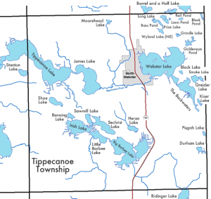 Map of Tippecanoe Lakes