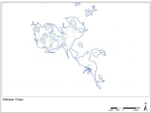 Webster Lake Bathymetry Map