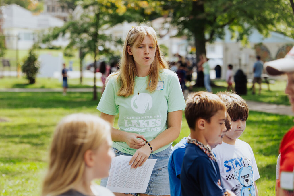 Lilly Center for Lakes & streams, education, program, warsaw, winona lake, indiana, educating students, lake, watershed, erosion, fishing, kosciusko county